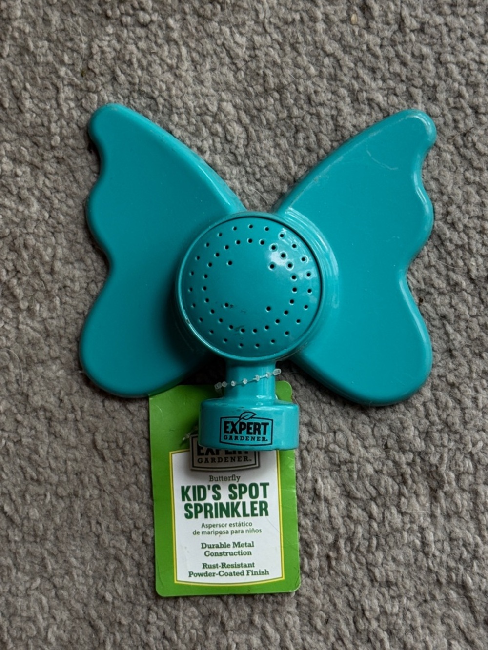 Expert Gardener Butterfly Kid's Spot Sprinkler in Turquoise Cove!